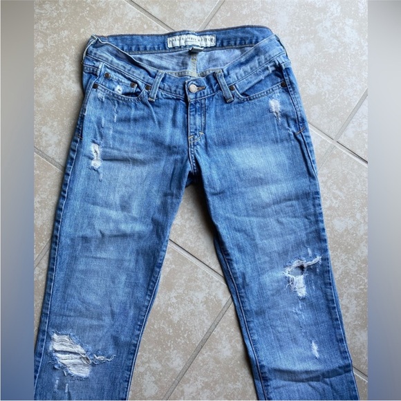 Y2K Abercrombie & Fitch Vintage Distressed Low Rise Erin Jeans 2000s 4R - Picture 9 of 12